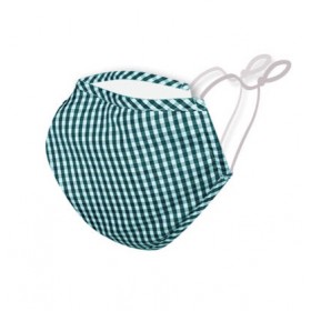 KN95 Washable Cotton Mask - Grid Pattern with 2 Filter